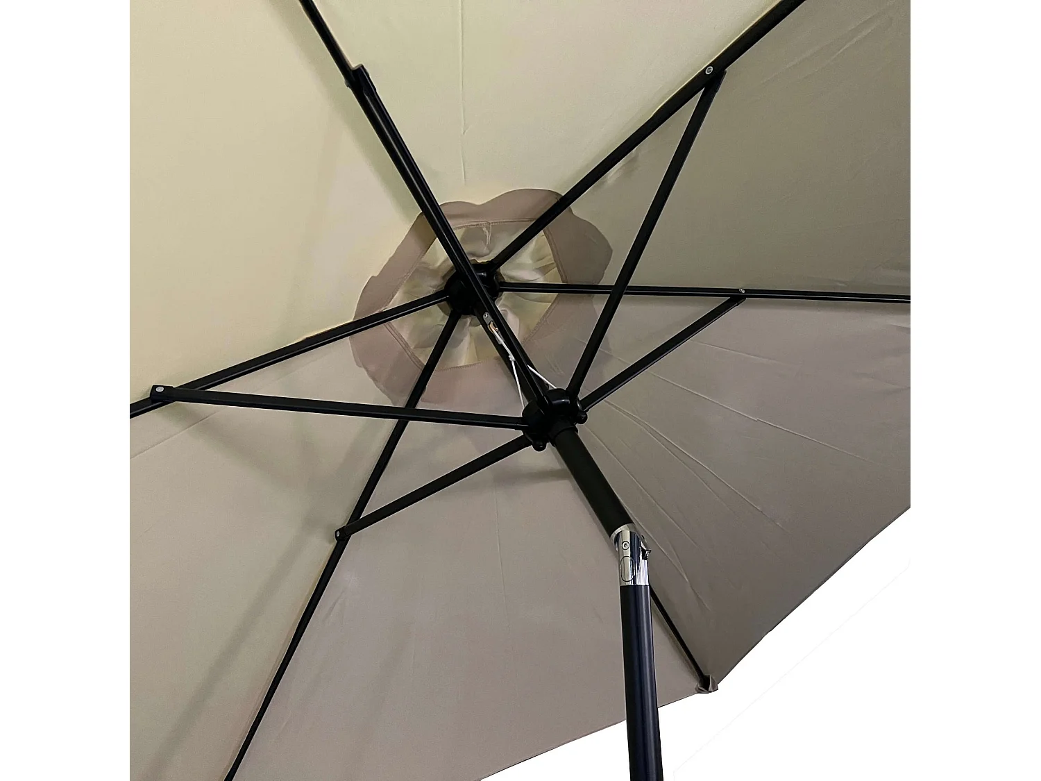 Tuinparasol ORIENT / Buitenparasol / Verstelbare Hoogte / UV-bescherming, Waterdicht / Beige / 270 x 270 x 235 cm
