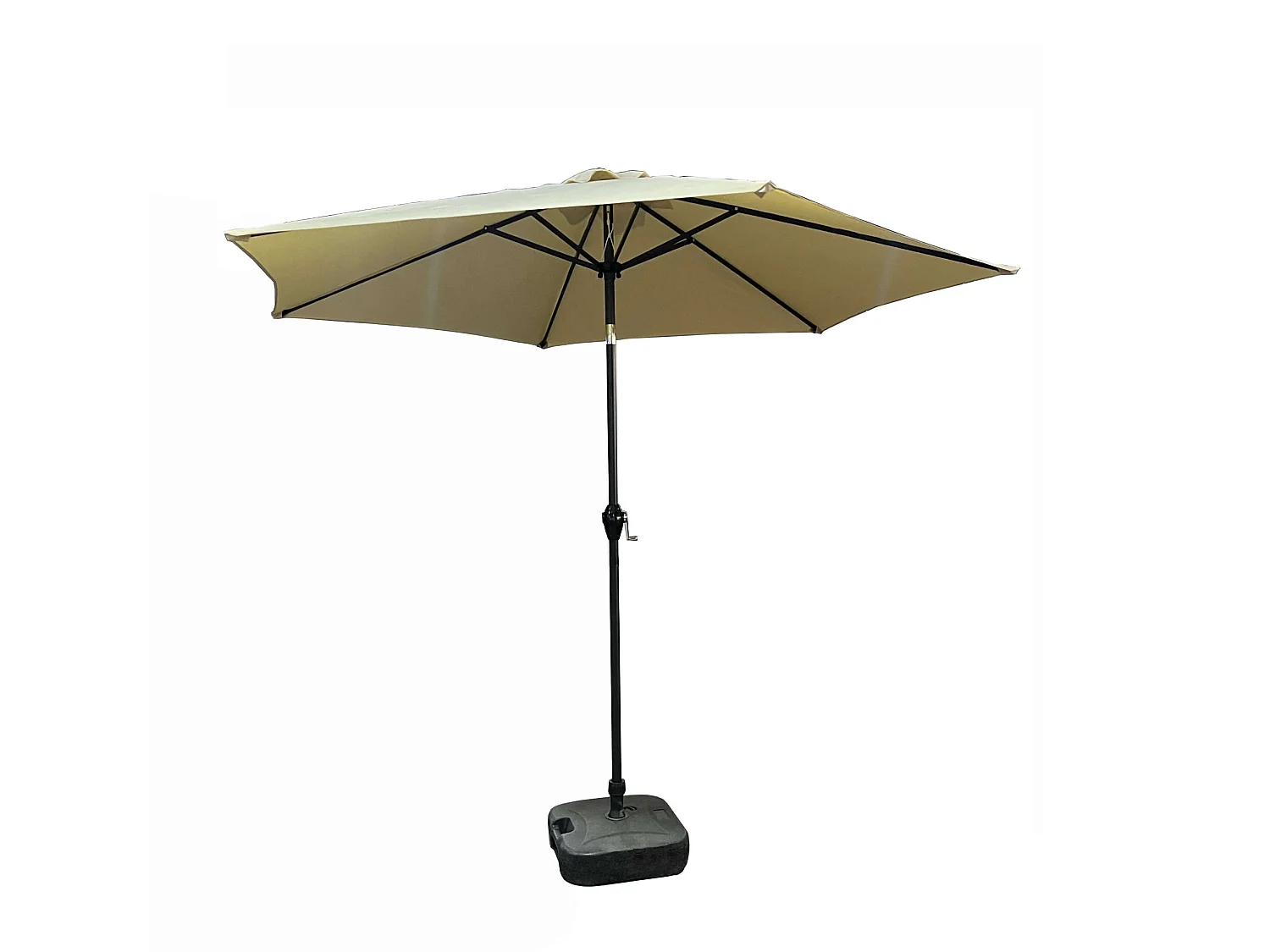 Garten-Sonnenschirm ORIENT mit verstellbarem Neigungswinkel Beige Gewicht 4,5 kg L270 x B270 x H235 cm