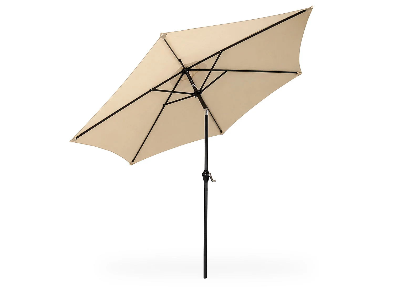 Parasol de jardin ORIENT avec inclinaison réglable en beige, Poids 4,5 kg Dimensions L270 x l270 x H235 cm