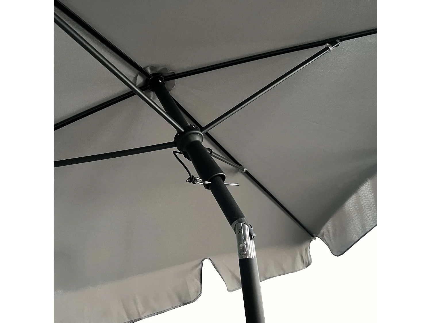 Ombrellone da giardino FLOKS con protezione UV grigio chiaro peso 2,8 kg dimensioni 200x123x235 cm