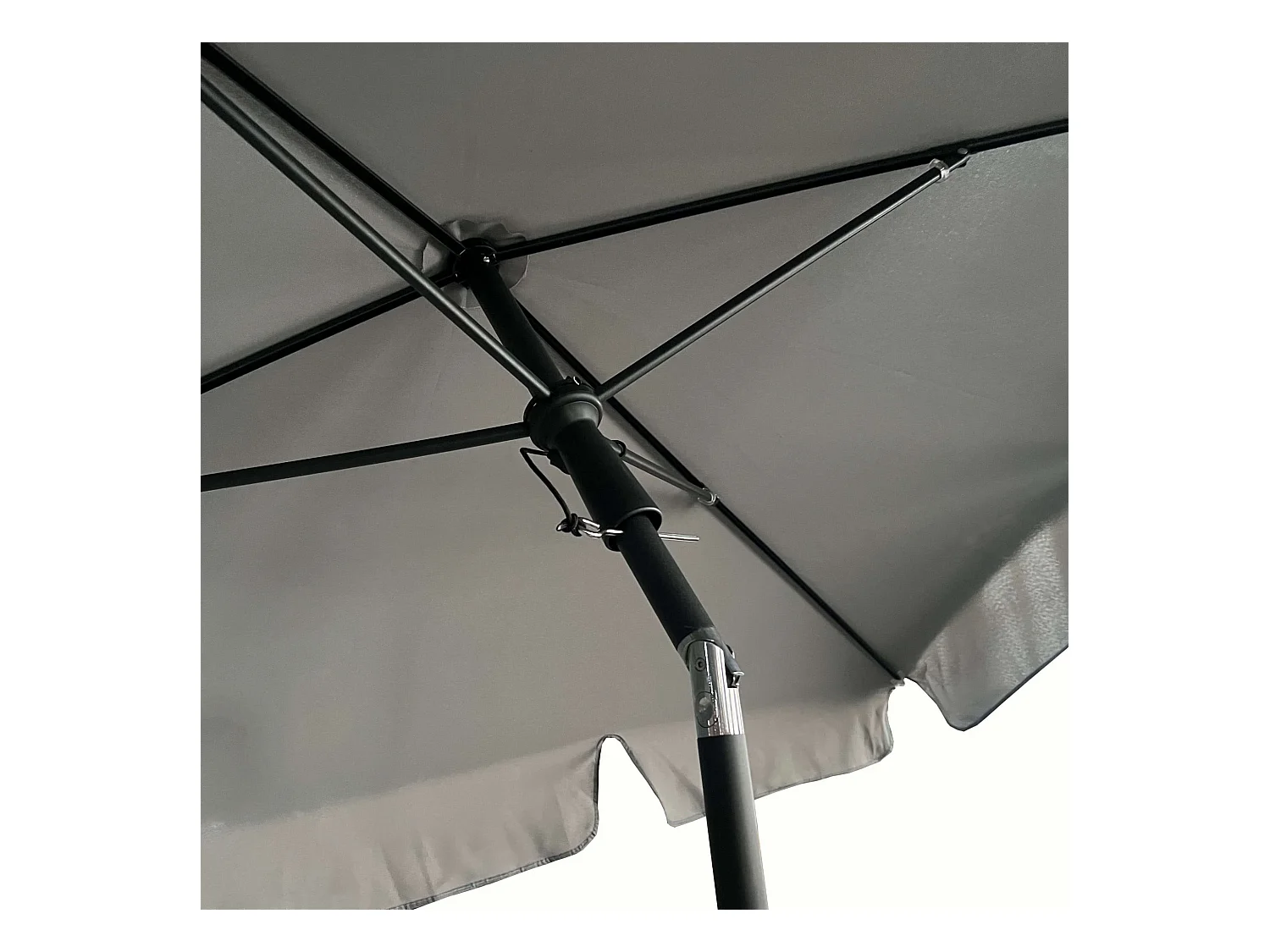 Terras Tuinparasol FLOKS 235x125cm - Lichtgrijs, Verstelbaar, UV-bescherming