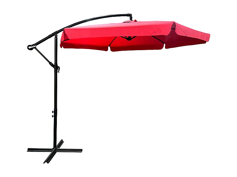 Garten- und Terrassenschirm CYNIA wasserdicht in Rot Gewicht 11,7 kg L300 x B300 x H245 cm