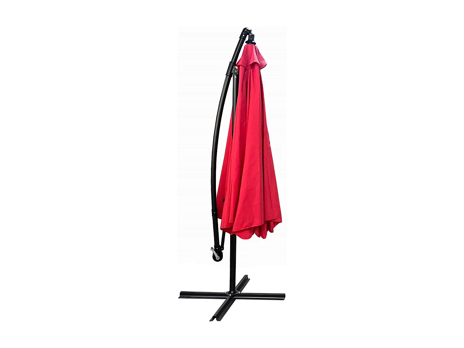Wodoodporny parasol ogrodowy i tarasowy CYNIA w kolorze czerwonym waga 11,7 kg wymiary 300x300x245 cm