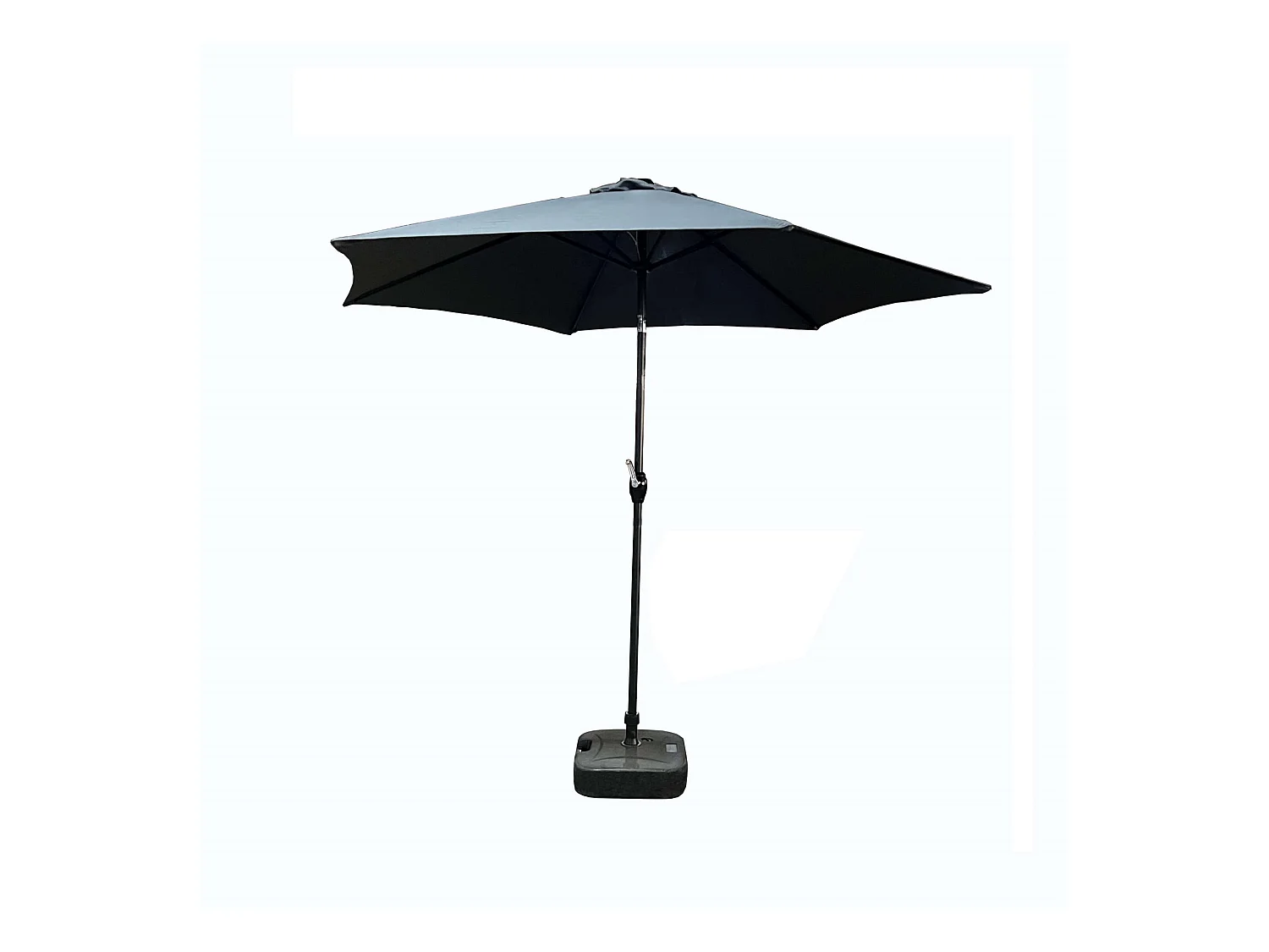 Parasol de jardin ORIENT avec inclinaison réglable en gris foncé, Poids 4,5 kg Dimensions L270 x l270 x H235 cm