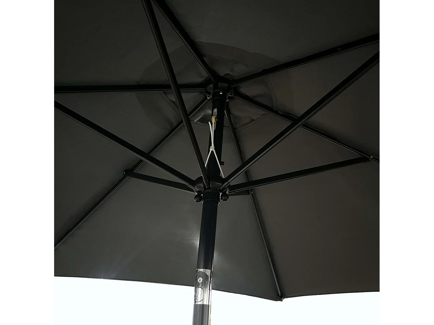 Tuinparasol ORIENT / Buitenparasol / Verstelbare Hoogte / UV-bescherming, Waterdicht / Donkergrijs / 270 x 270 x 235 cm