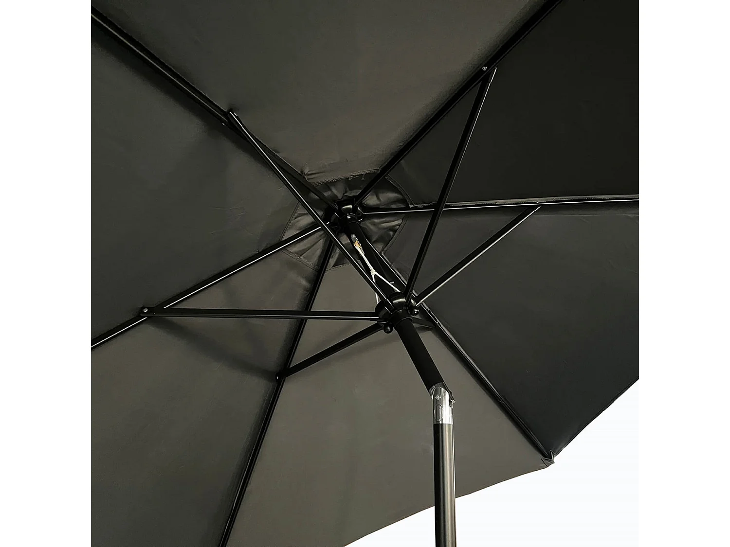 Tuinparasol ORIENT / Buitenparasol / Verstelbare Hoogte / UV-bescherming, Waterdicht / Donkergrijs / 270 x 270 x 235 cm