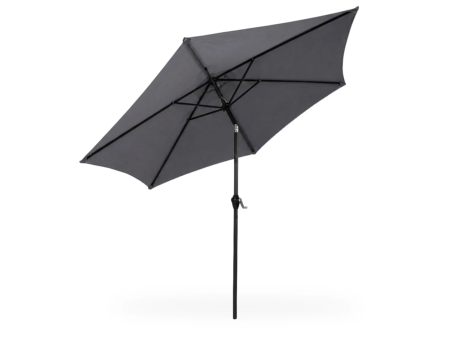 Parasol de jardin ORIENT avec inclinaison réglable en gris foncé, Poids 4,5 kg Dimensions L270 x l270 x H235 cm