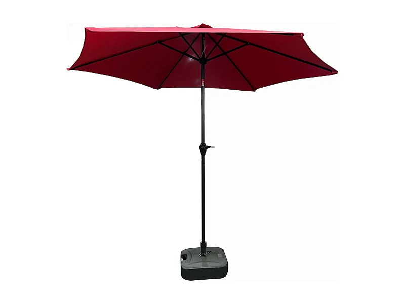 Garten-Sonnenschirm ORIENT mit verstellbarem Neigungswinkel Rot Gewicht 4,5 kg L270 x B270 x H235 cm