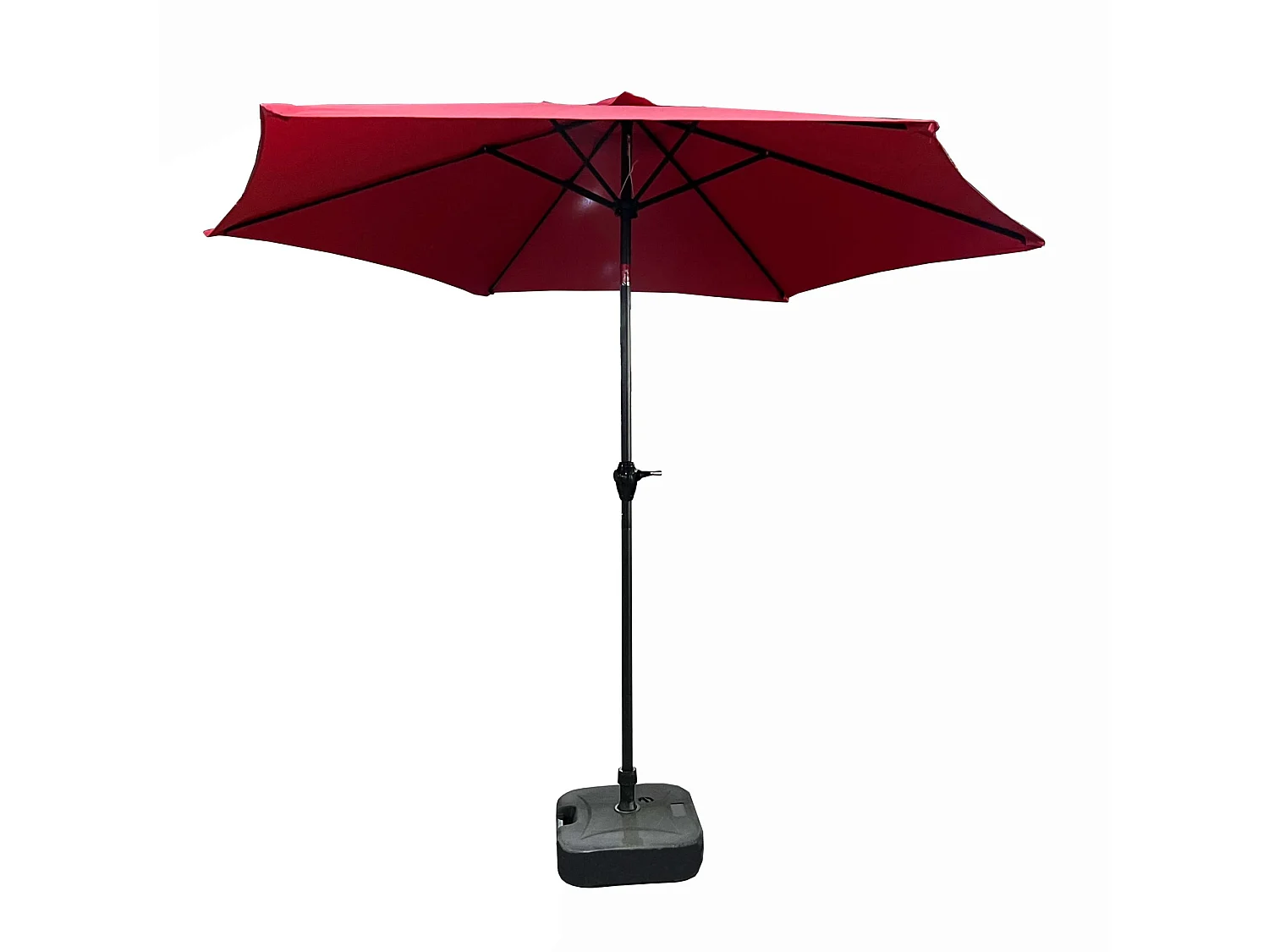 Tuinparasol ORIENT / Buitenparasol / Verstelbare Hoogte / UV-bescherming, Waterdicht / Rood / 270 x 270 x 235 cm