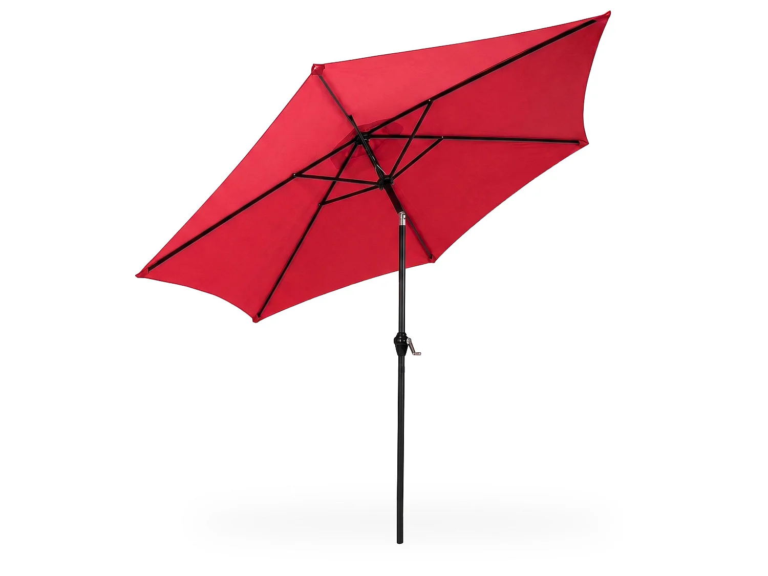 Parasol de jardin ORIENT avec inclinaison réglable en rouge, Poids 4,5 kg Dimensions L270 x l270 x H235 cm