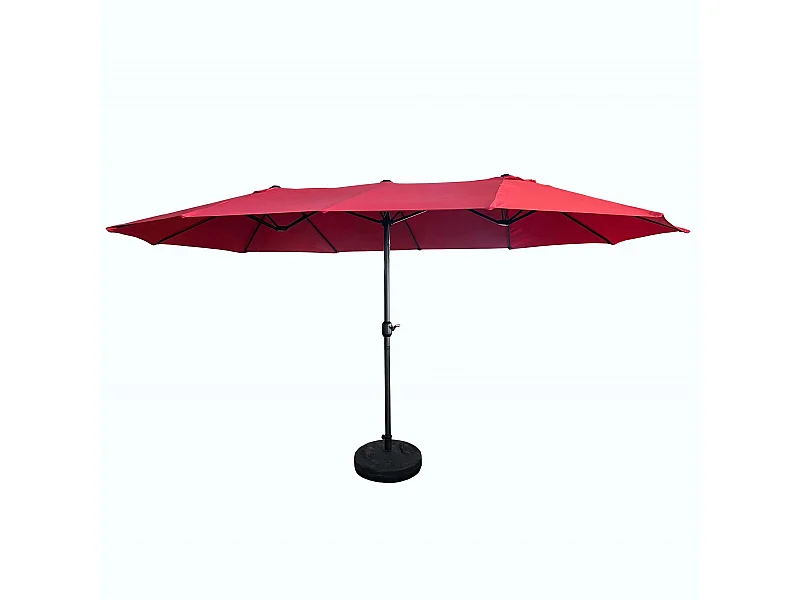 Tuinparasol TILIA 245x270x460 met Krukas Rood - Duurzaam Polyester & UV-bestendig, Waterdicht, Eenvoudige Montage, Zwenkfunctie - Ideaal voor Terras en Tuin