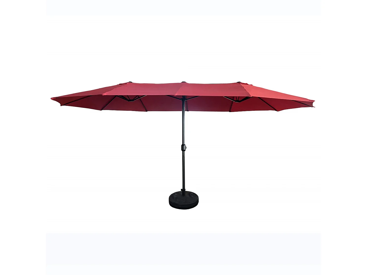 Garten-Doppelsonnenschirm TILIA in Rot Gewicht 12,3 kg L460 x B270 x H245 cm