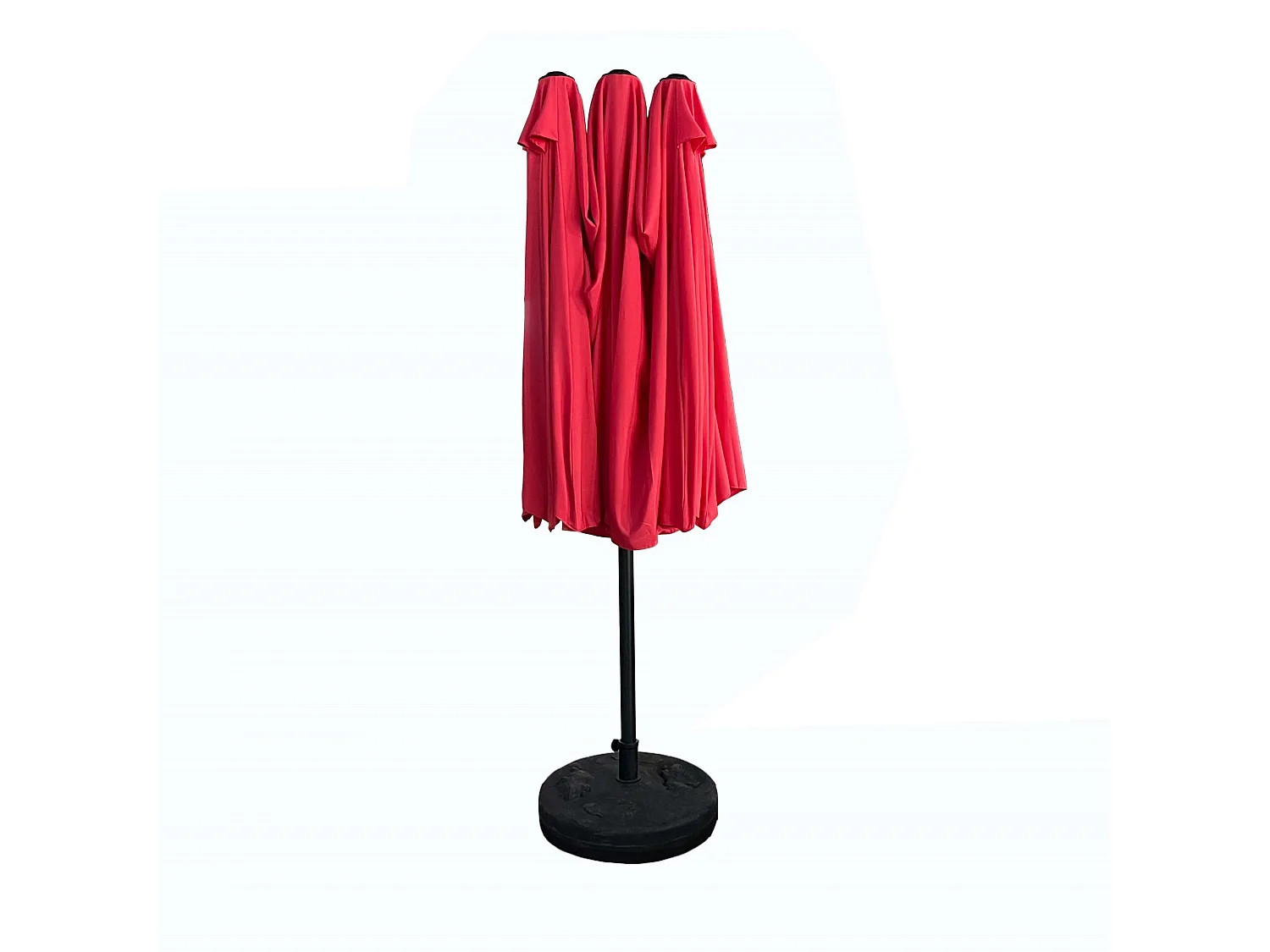 Garten-Doppelsonnenschirm TILIA in Rot Gewicht 12,3 kg L460 x B270 x H245 cm
