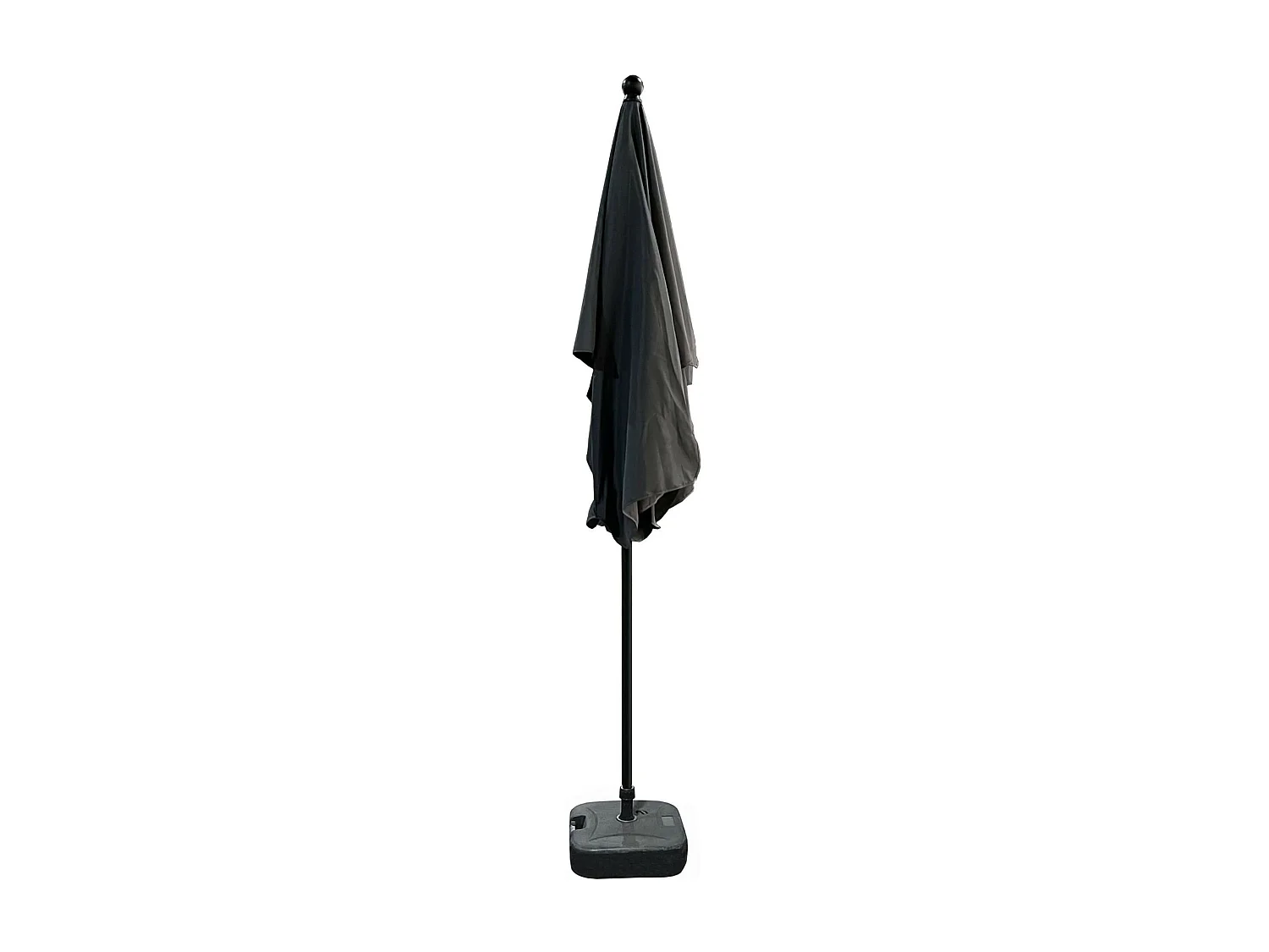 Parasol de plage FLOKS avec protection UV gris foncé, Poids 2,8 kg Dimensions L200xl123xH235 cm