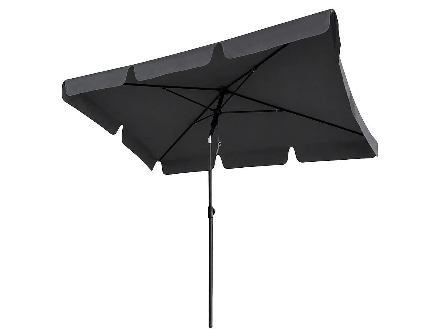 Sombrilla de jardín FLOKS con protección UV Gris Oscuro peso 2,8 kg dimensiones 200x123x235 cm
