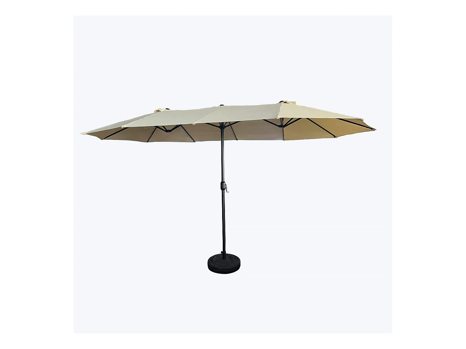 Parasol double de jardin TILIA en beige, Poids 12,3 kg Dimensions L460 x l270 x H245 cm