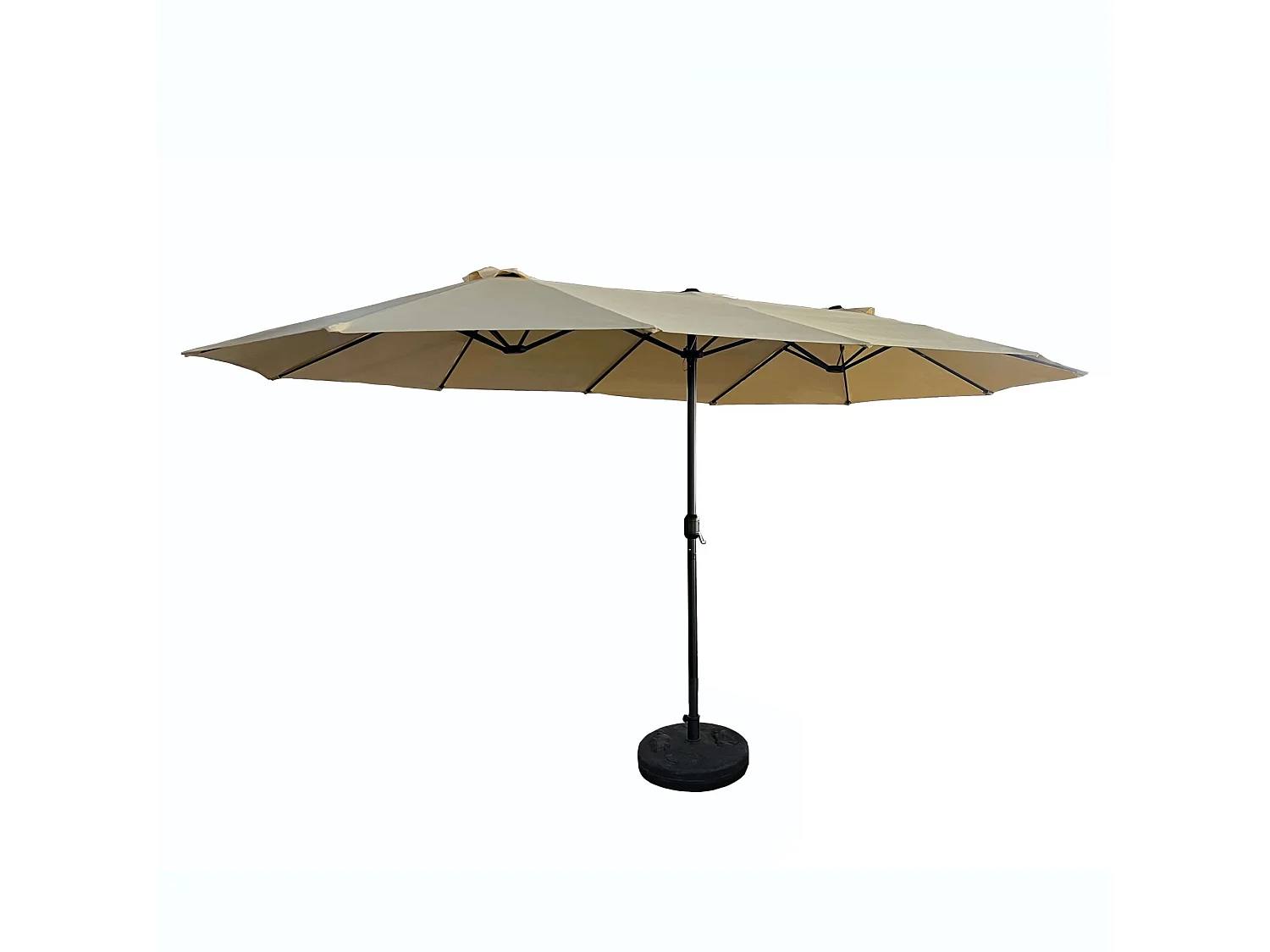 Parasol double de jardin TILIA en beige, Poids 12,3 kg Dimensions L460 x l270 x H245 cm