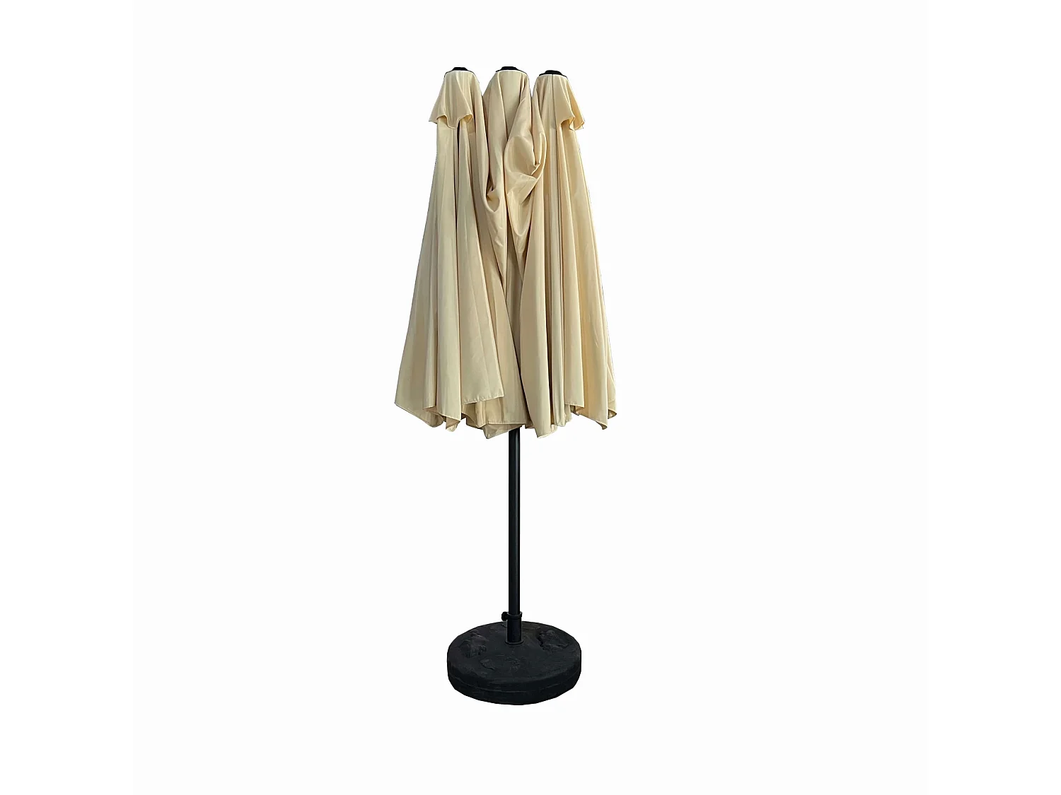 Garten-Doppelsonnenschirm TILIA in Beige Gewicht 12,3 kg L460 x B270 x H245 cm