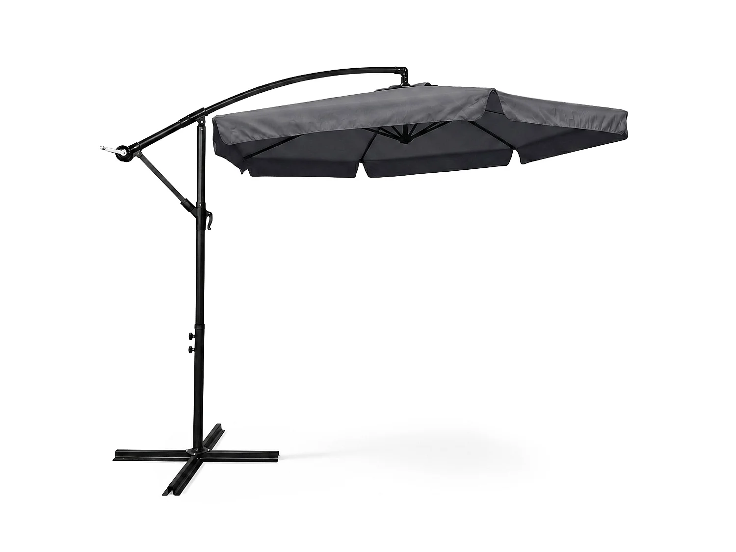 Parasol double de jardin TILIA en beige, Poids 12,3 kg Dimensions L460 x l270 x H245 cm