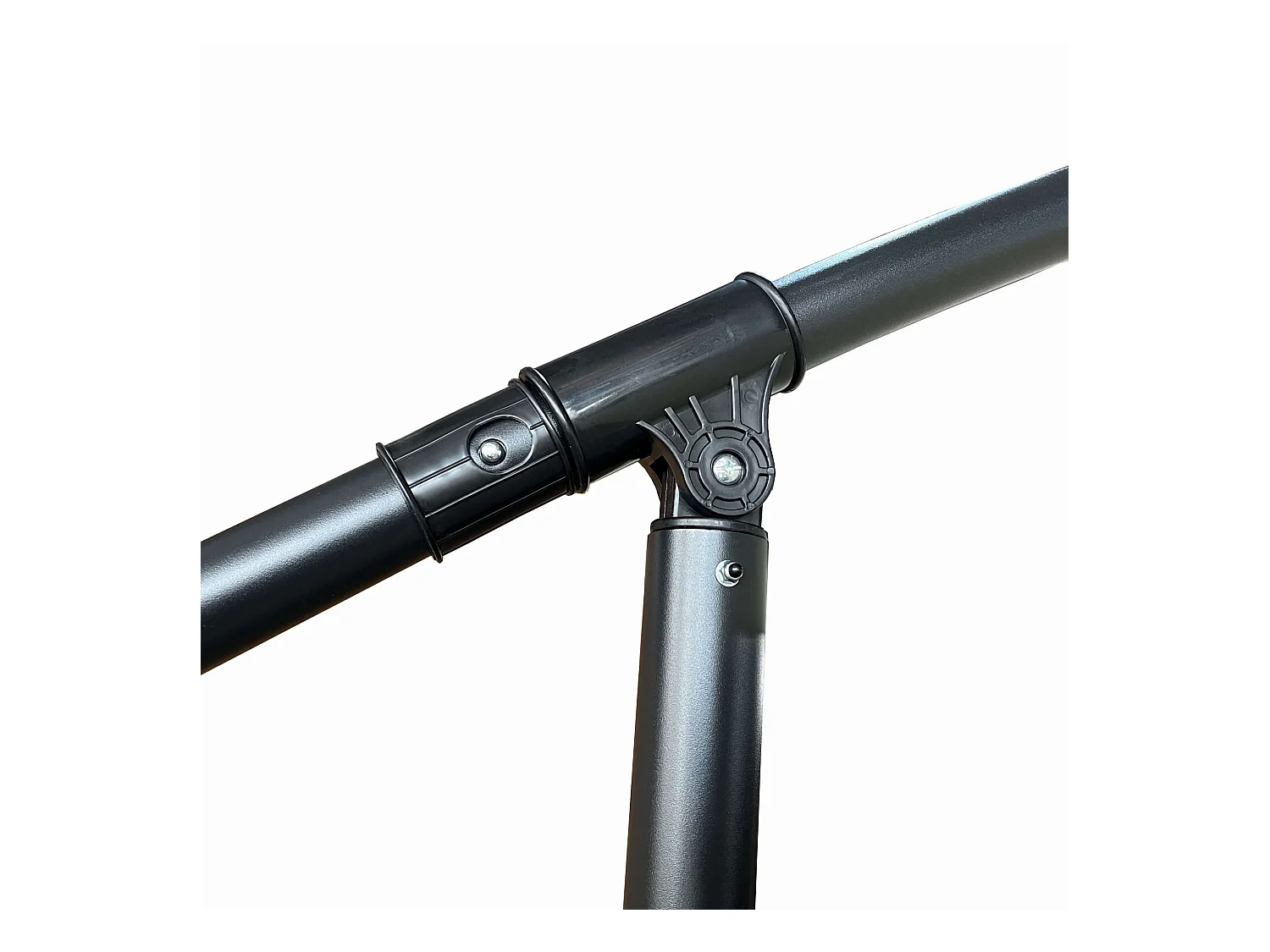 Garten-Sonnenschirm MILIN LED Beleuchtung Hellgrau 12,7 kg L300 x B300 x H245 cm