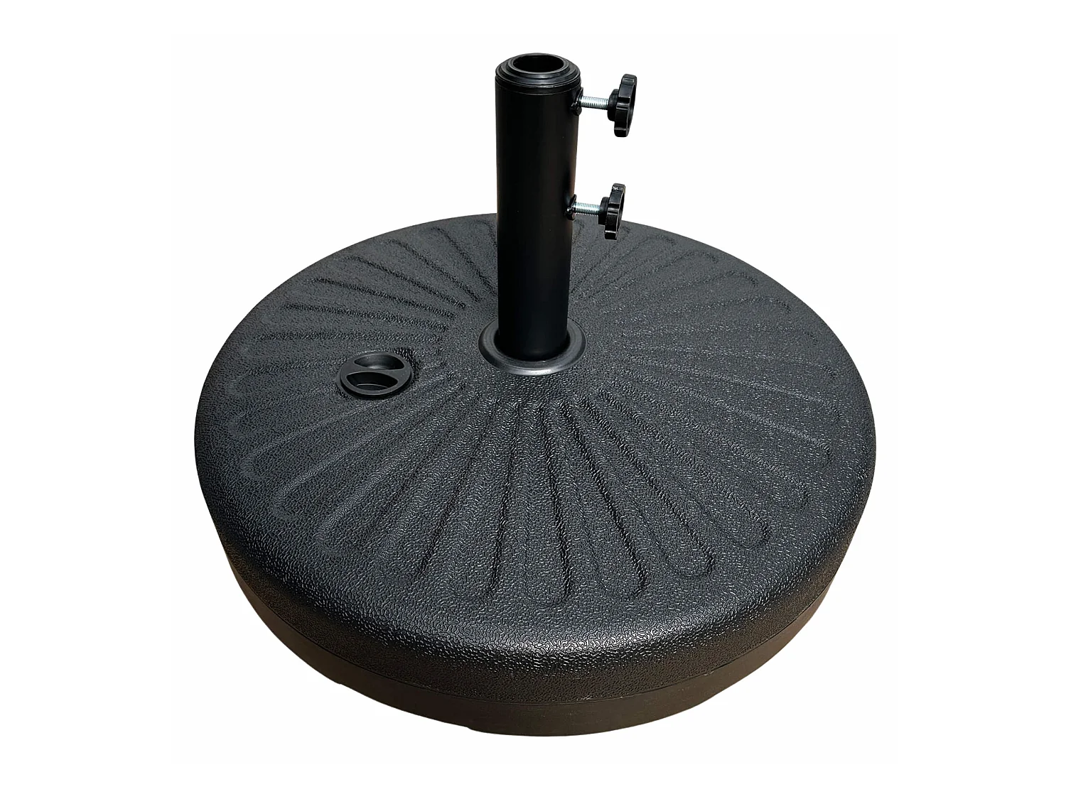 Zwarte HDPE Parasolvoet UB51 - Diameter 51 cm, Vulbaar tot 23 kg, Zelfmontage