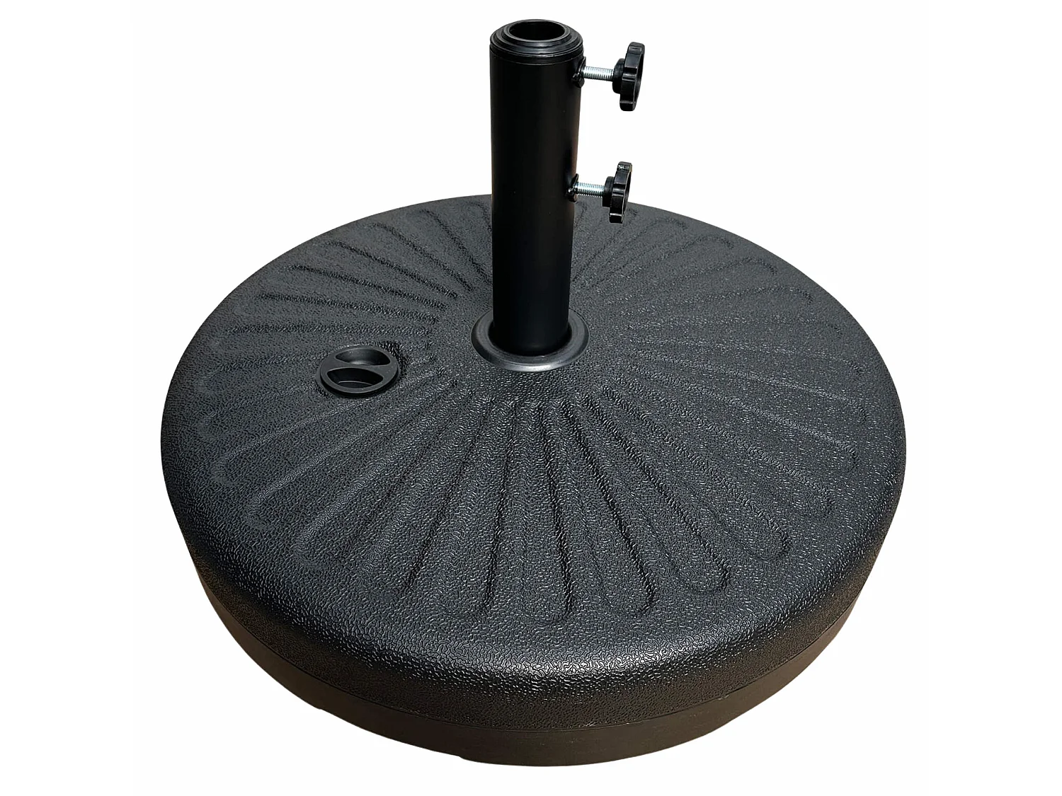 Zwarte HDPE Parasolvoet UB51 - Diameter 51 cm, Vulbaar tot 23 kg, Zelfmontage