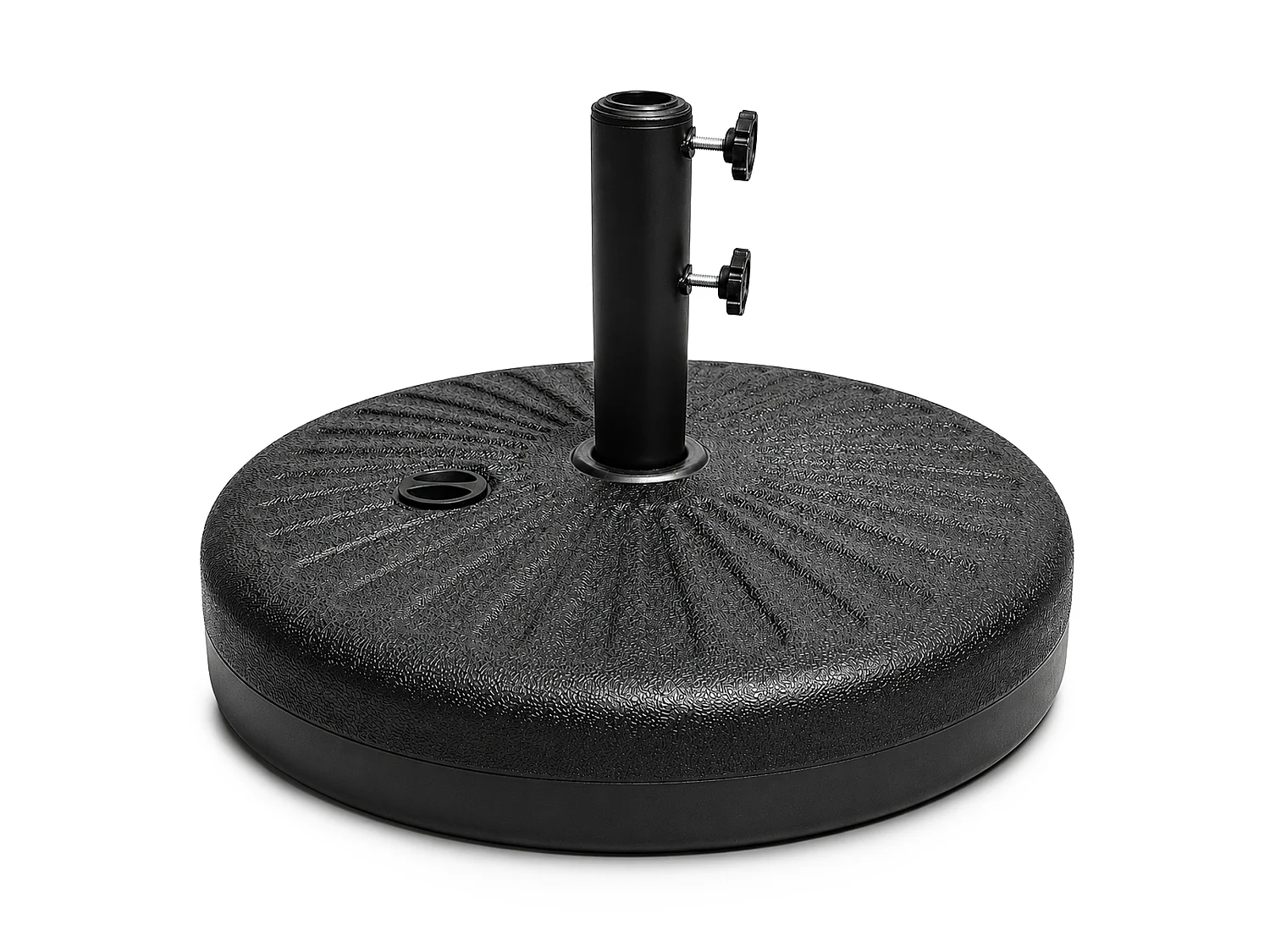 Zwarte HDPE Parasolvoet UB51 - Diameter 51 cm, Vulbaar tot 23 kg, Zelfmontage