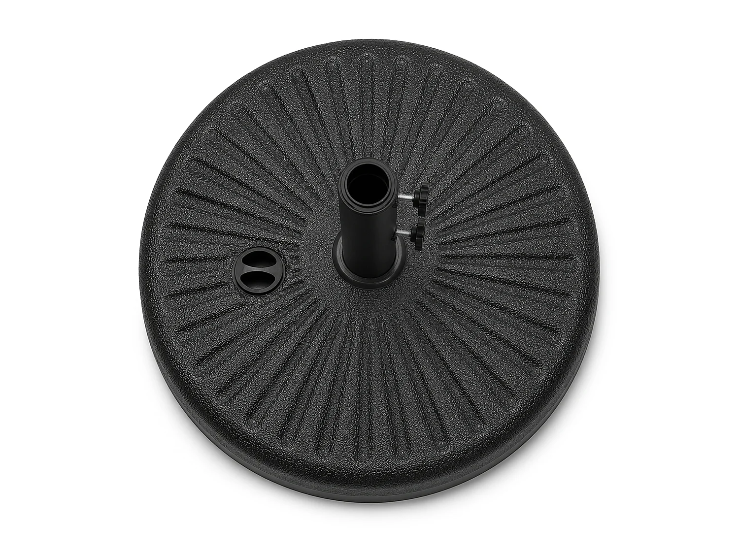 Zwarte HDPE Parasolvoet UB51 - Diameter 51 cm, Vulbaar tot 23 kg, Zelfmontage