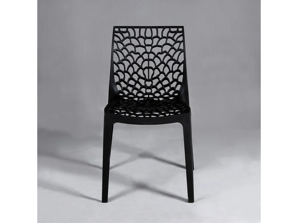 Lot de 4 chaises empilables TELA / Noir