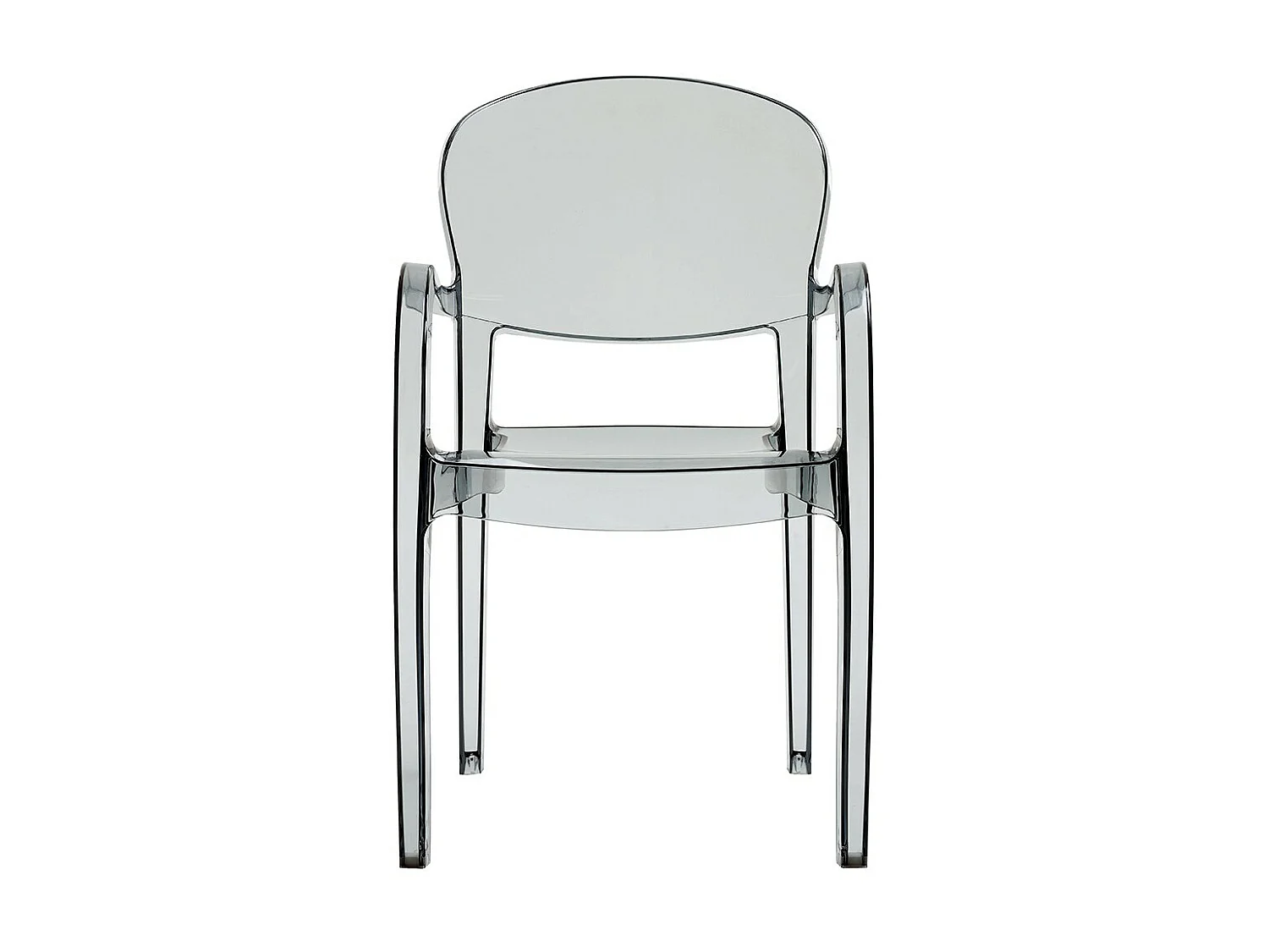 Fauteuil JOKER empilable / Gris Transparent