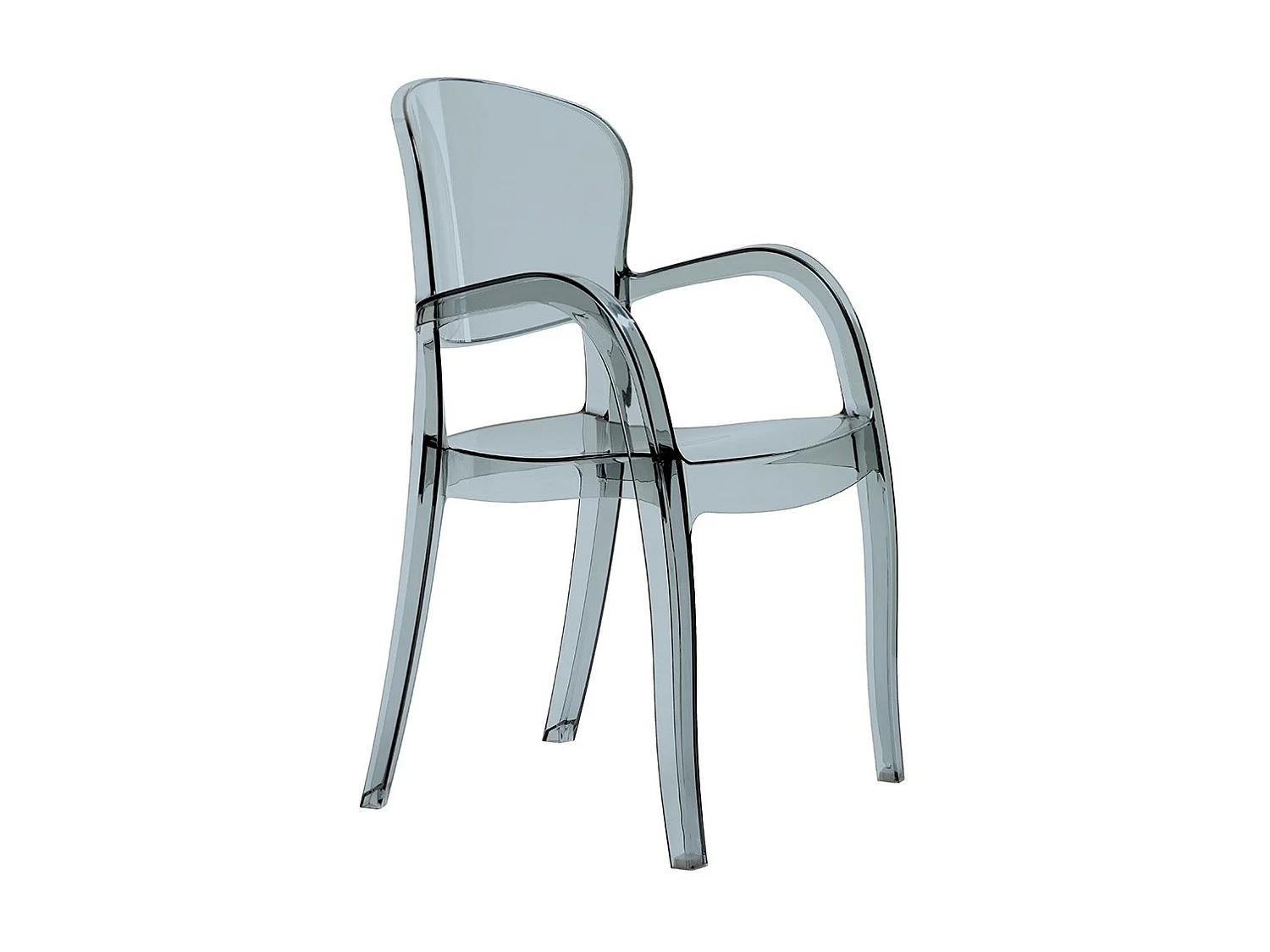 Fauteuil JOKER empilable / Gris Transparent