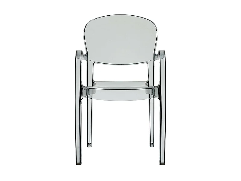 Fauteuil JOKER empilable / Gris Transparent