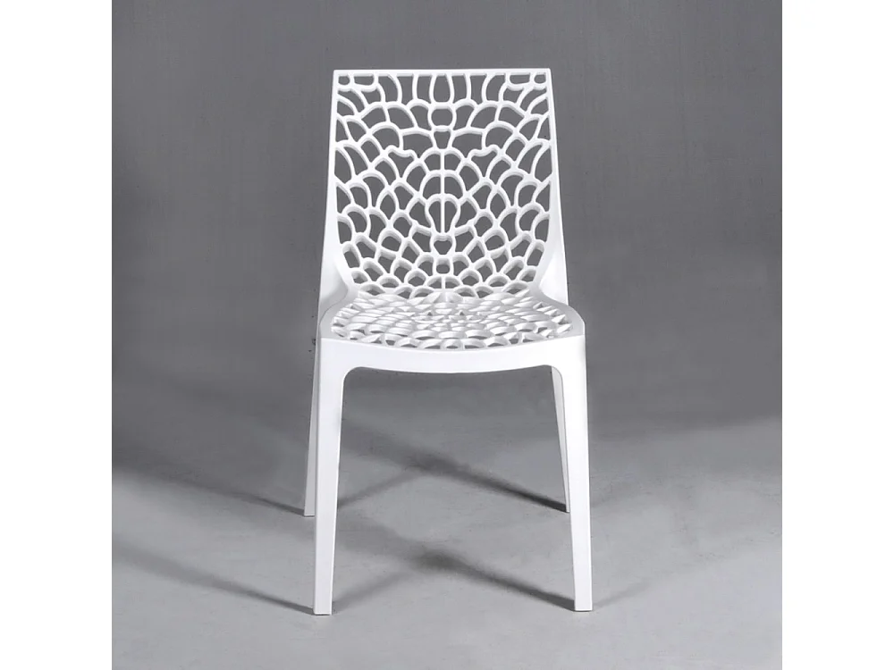 Lot de 4 chaises empilables TELA / Blanc