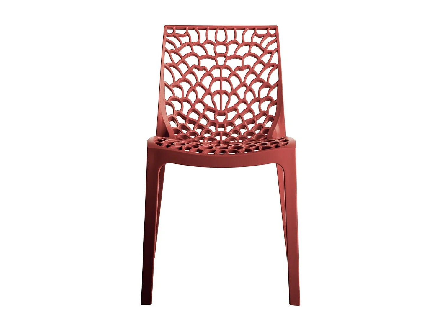 Lot de 4 chaises empilables TELA / Rouge