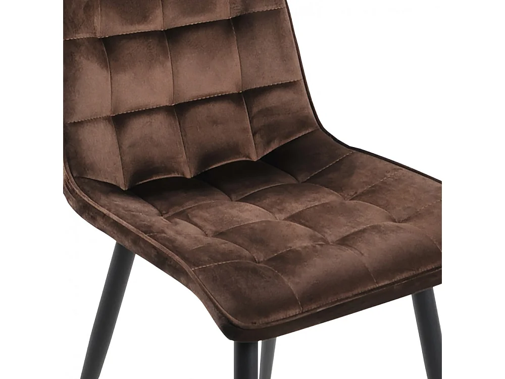 Lot de 4 chaises de salle à manger MUSE/ Marron