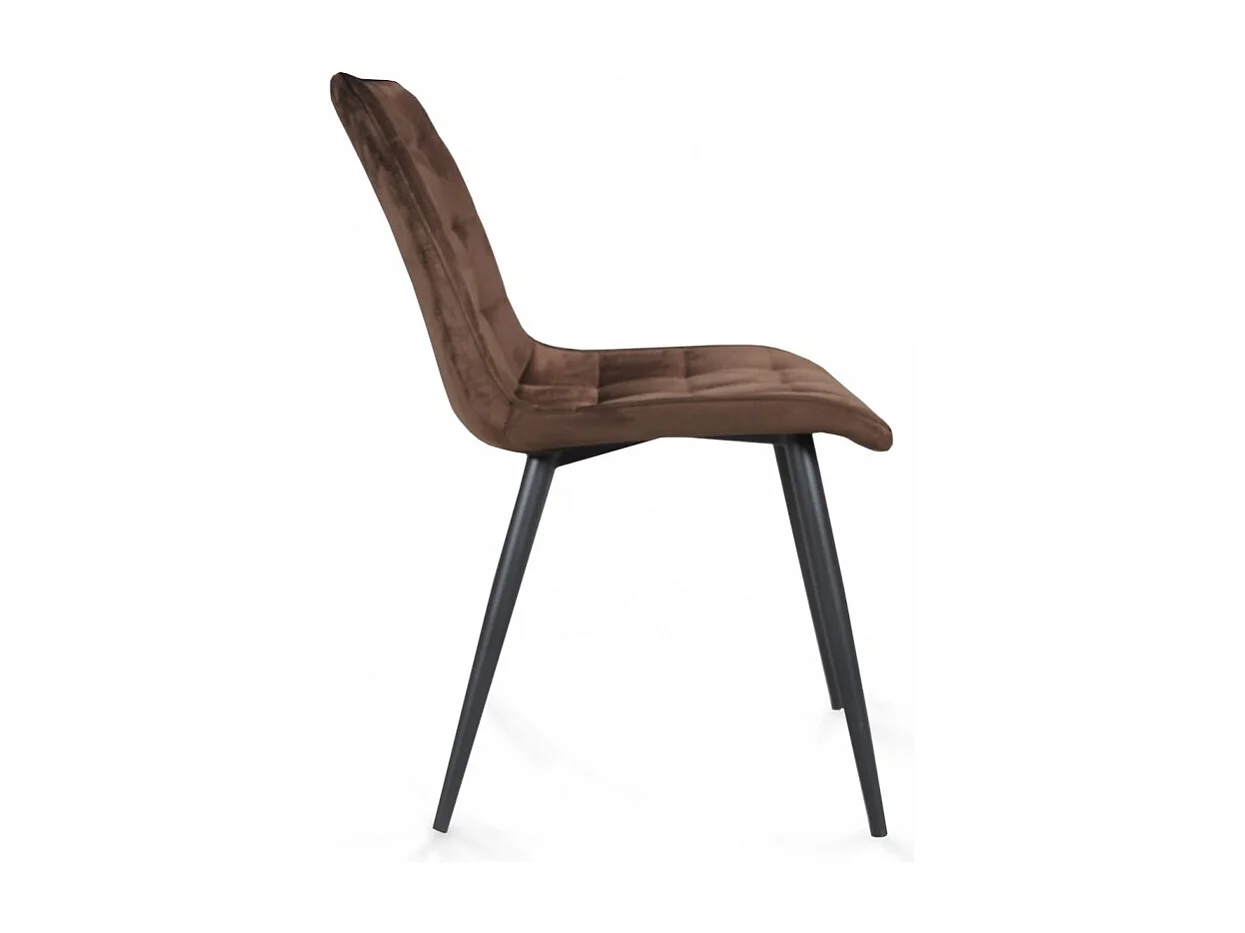 Lot de 4 chaises de salle à manger MUSE/ Marron