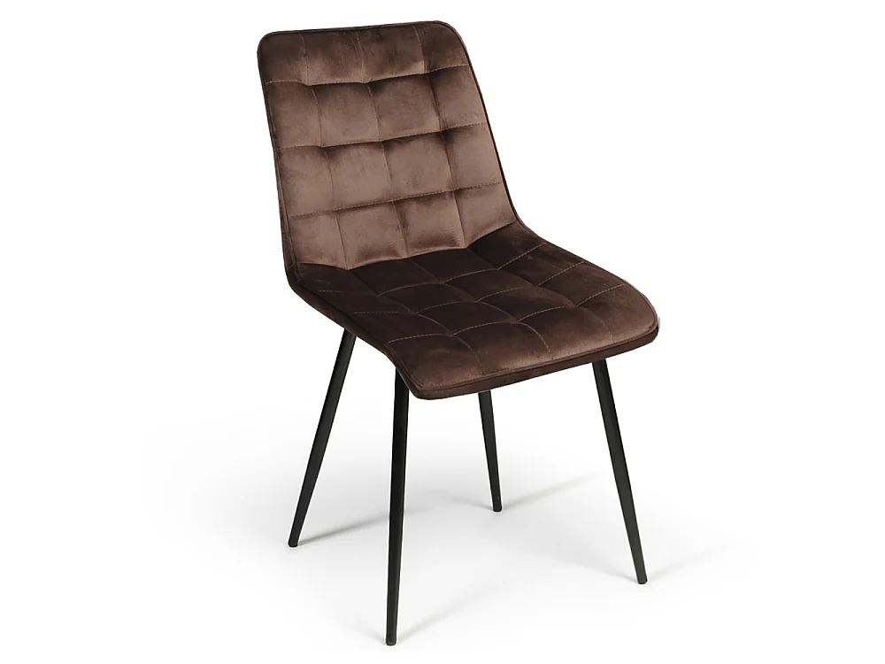 Lot de 4 chaises de salle à manger MUSE/ Marron