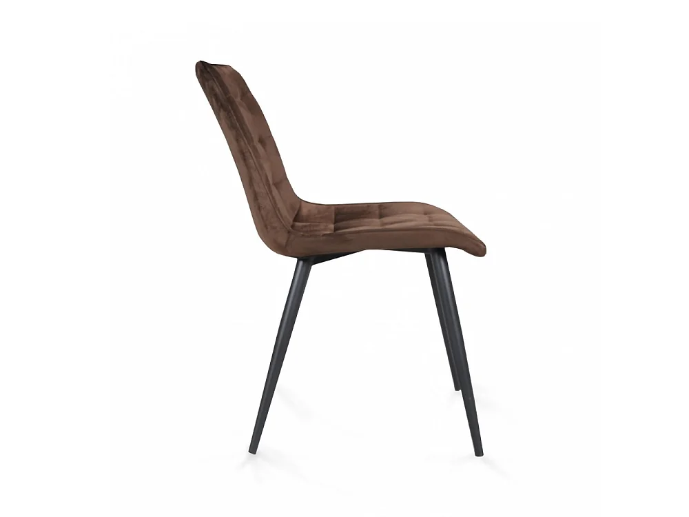 Lot de 4 chaises de salle à manger MUSE/ Marron