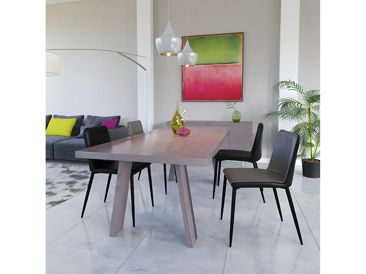 Lot de 2 chaises ANA / Noir