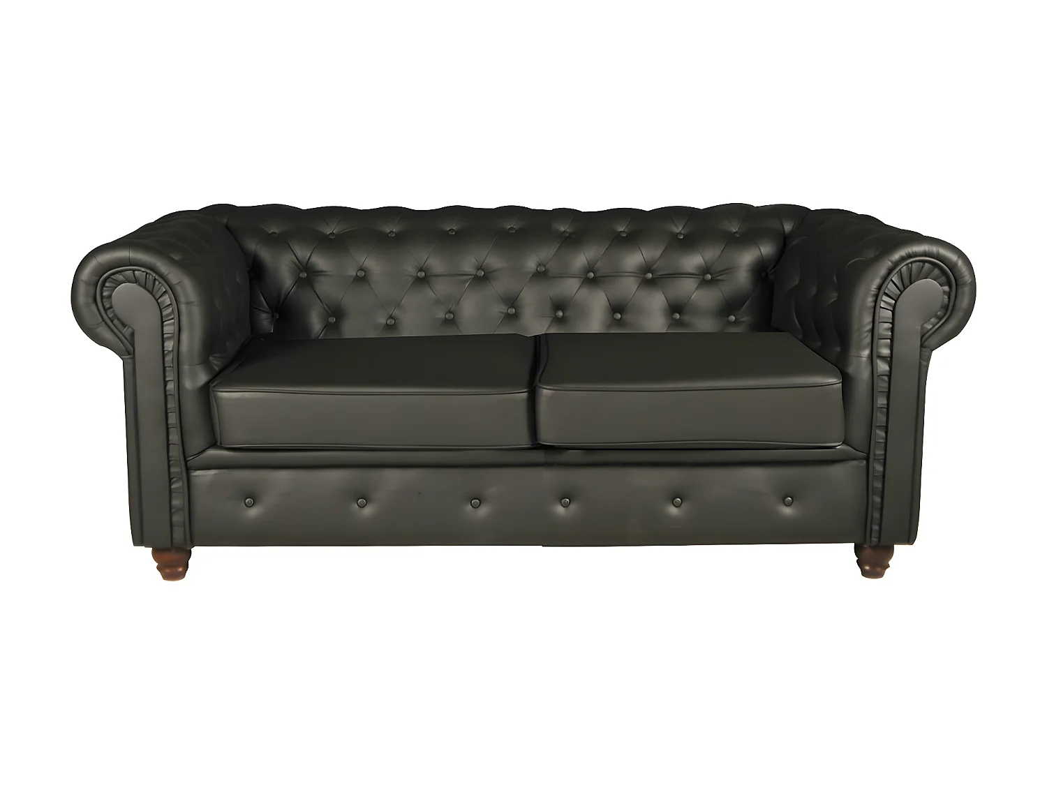 Canapé CHESTERFIELD 2 places / Noir