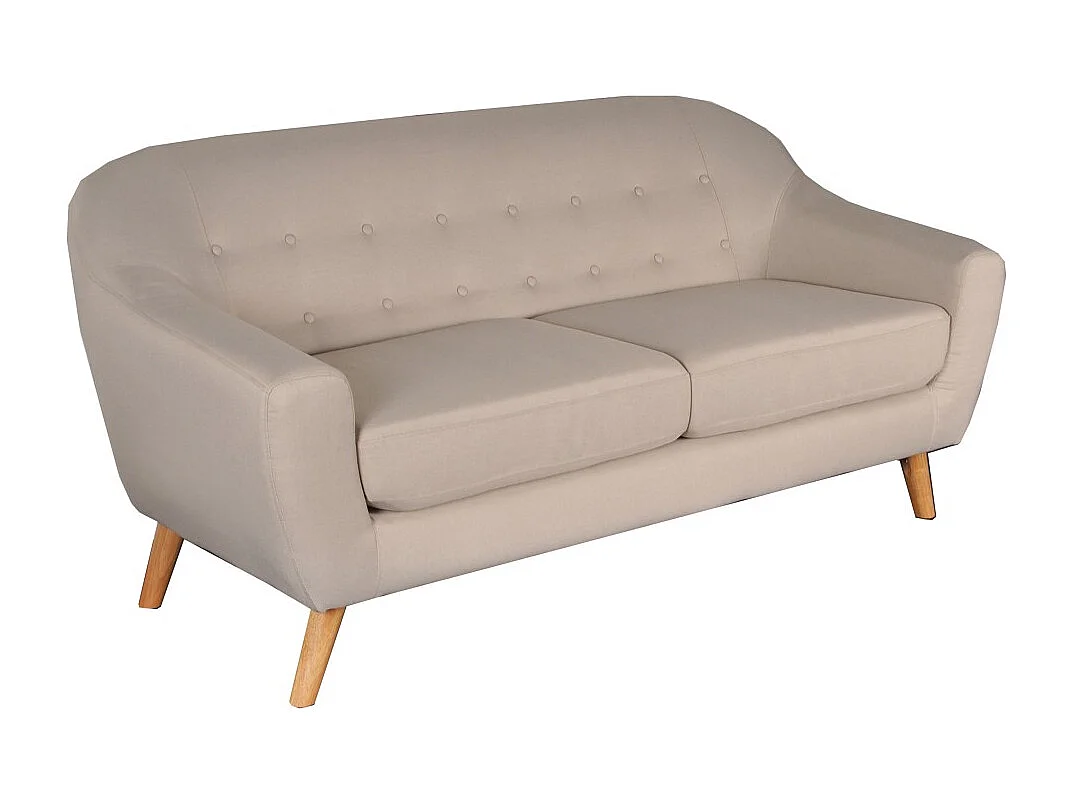 Canapé droit 3 places SUVI - Beige