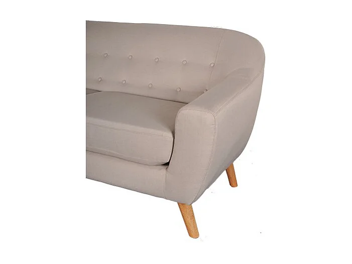 Canapé droit 3 places SUVI - Beige