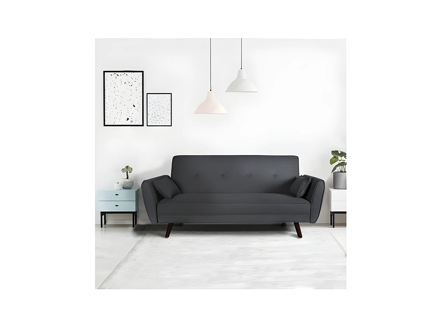 Canapé convertible LOKI gris