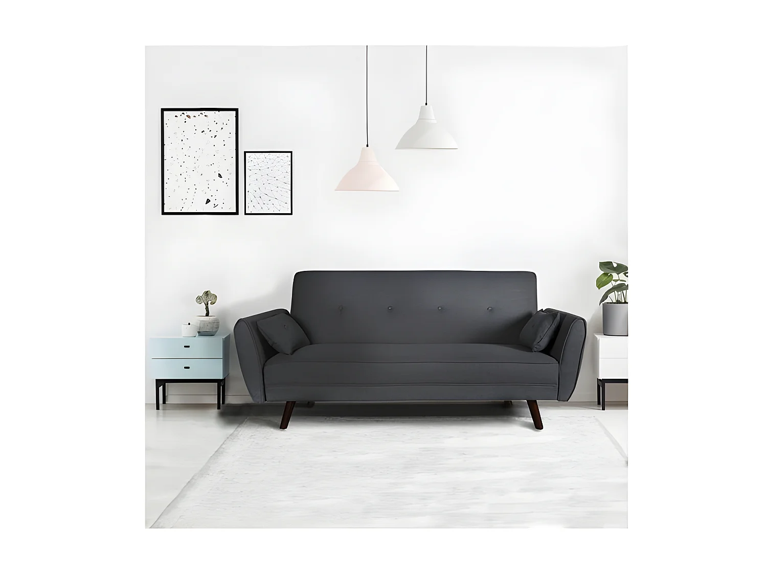 Canapé convertible LOKI gris