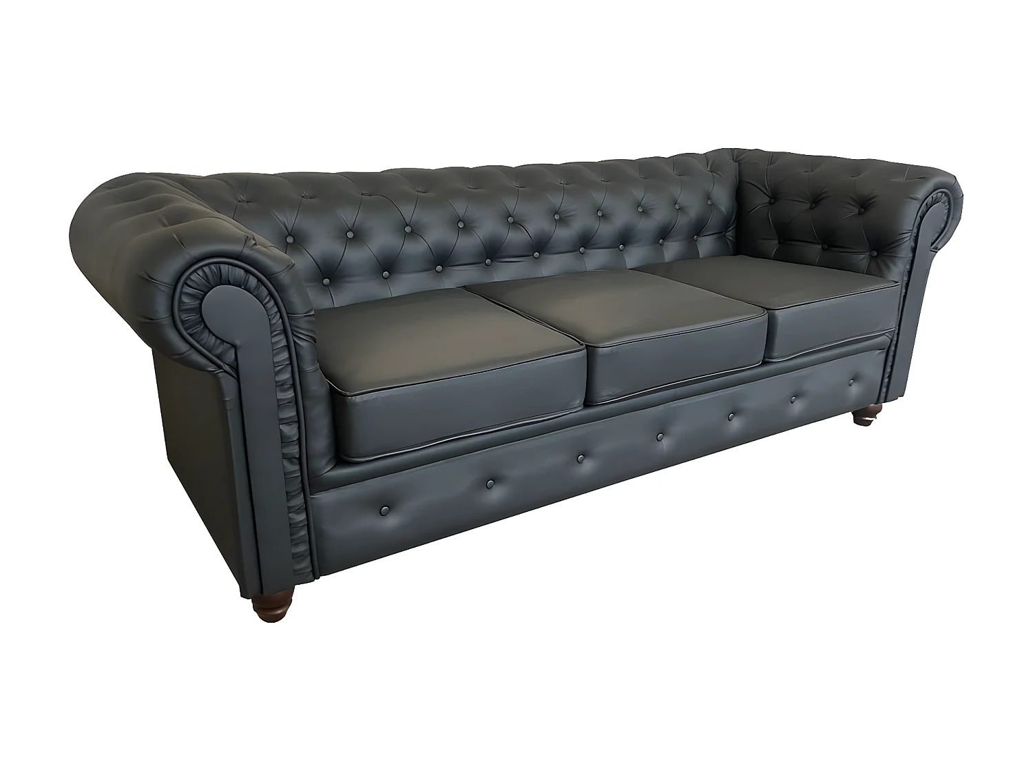 Canapé CHESTERFIELD 3 places / Noir
