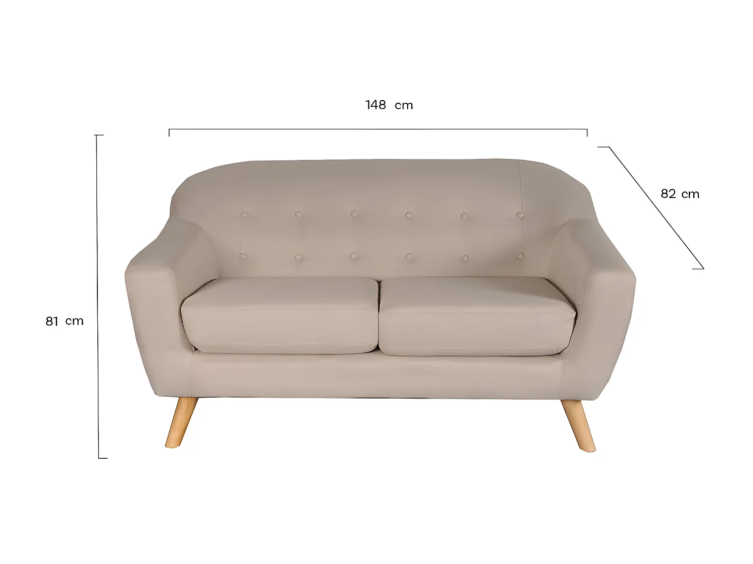 Canapé 2 places SUVI - Beige