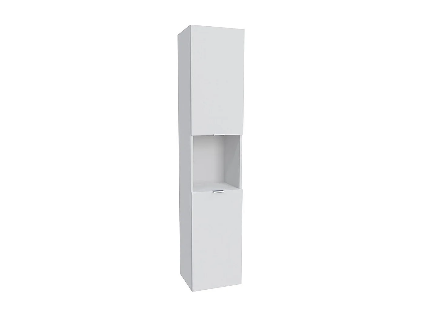 Meuble sous-vasque MALAGA 120 cm + vasque + miroir + colonne / Blanc