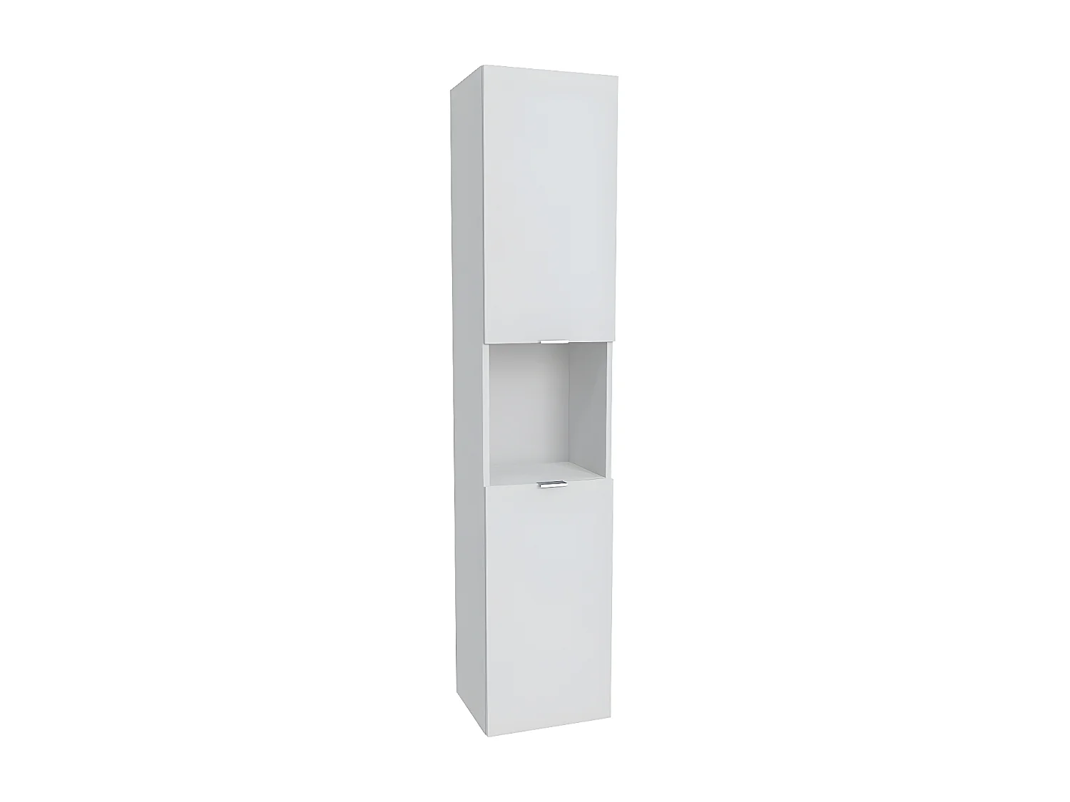 Meuble sous-vasque MARBELLA 120 cm + vasque + miroir + colonne / Blanc