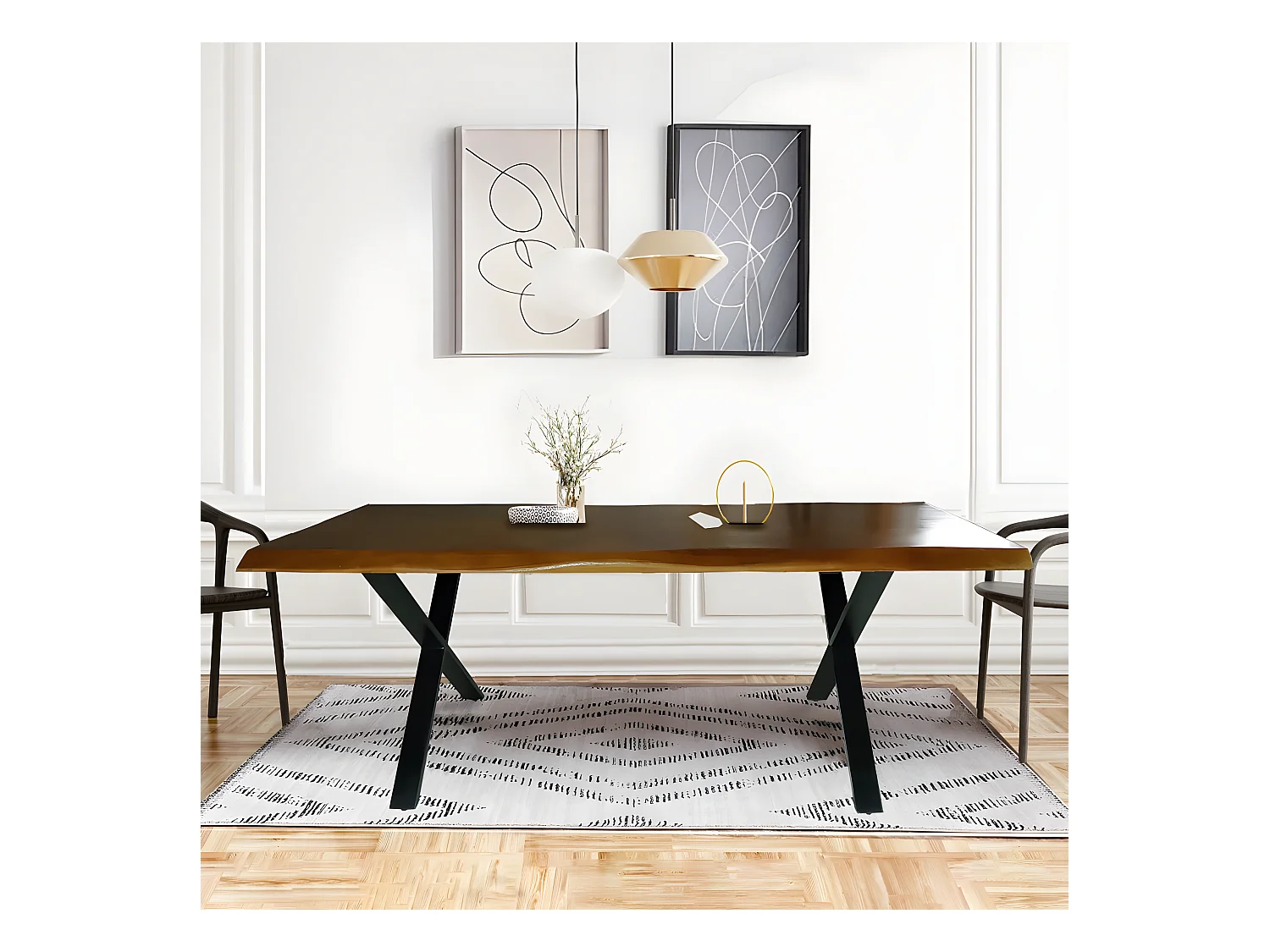 Table à manger FARO 200x90cm - 10 personnes / Manguier massif