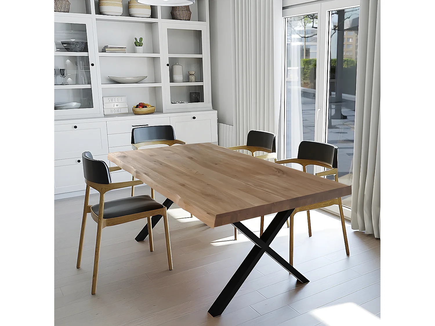 Table à manger AUVERGNE 200x100cm - 10 personnes / Chêne massif